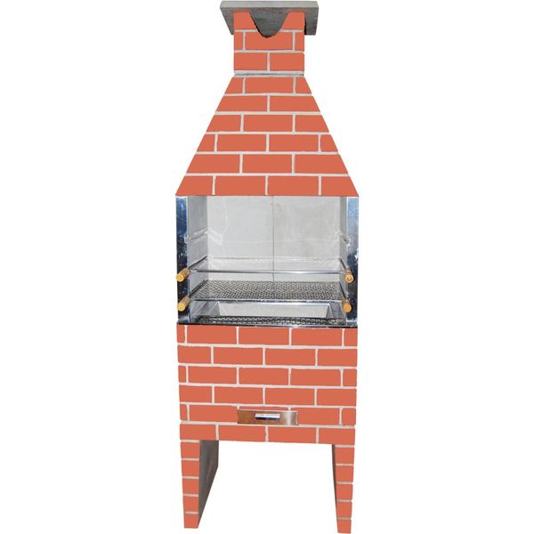 Churrasqueira Concreto Refratário Atacadão Lazer 74cm Tijolinho Ceramica